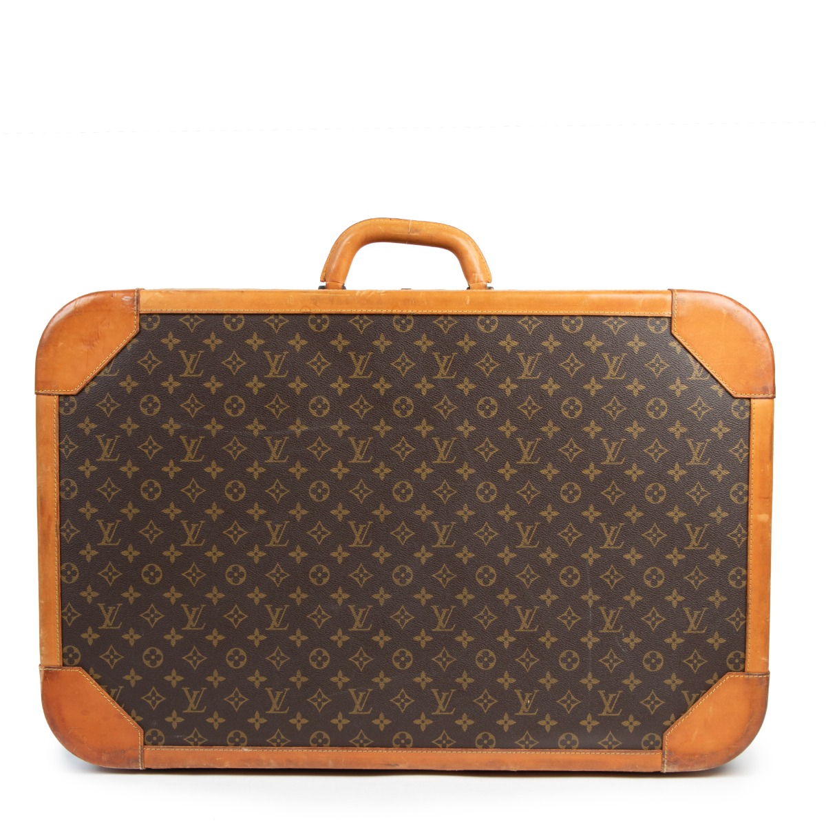 LOUIS VUITTON 1984 STRATOS 70 Vintage Suitcase AUTHENTIC Monogram Canvas  Leather