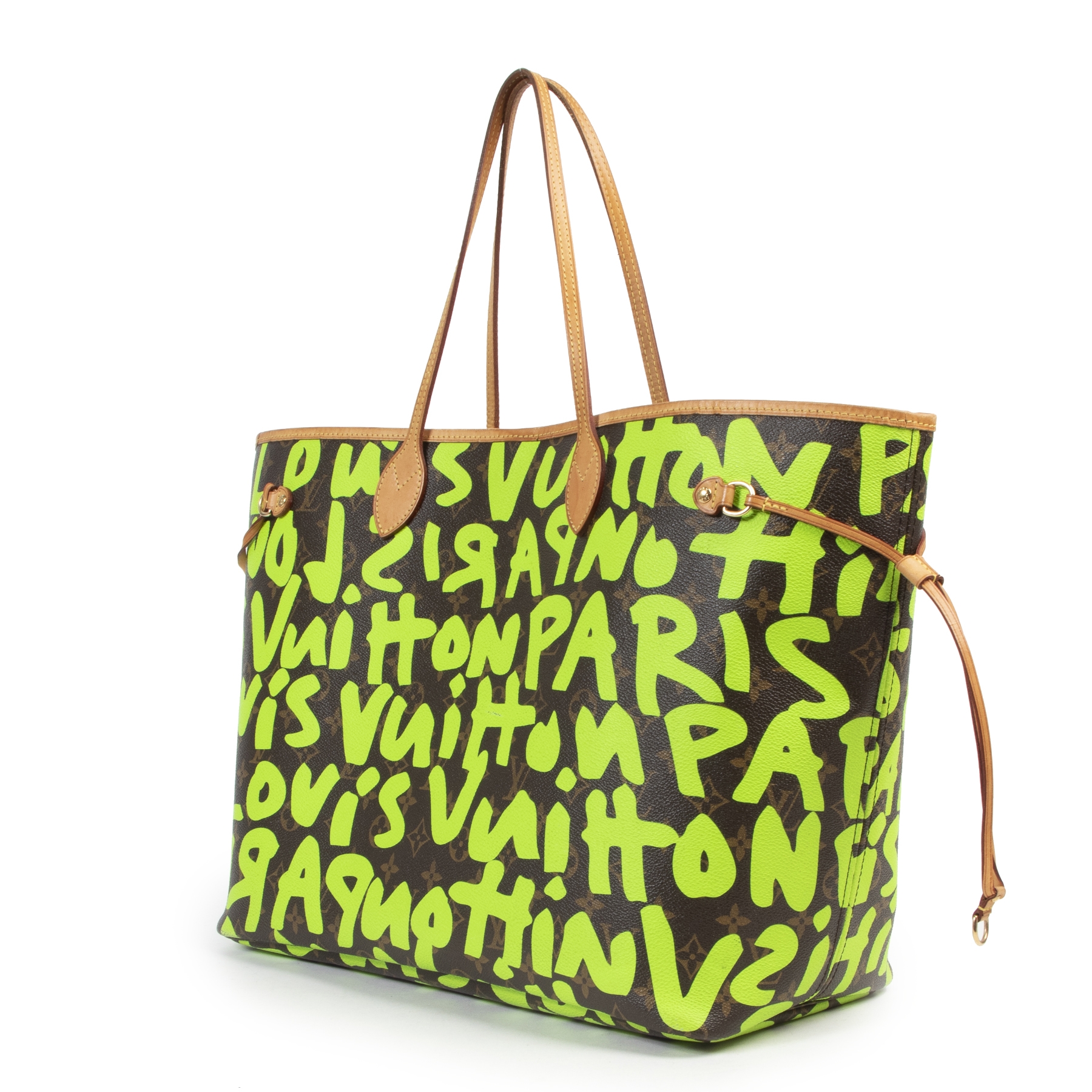 Louis Vuitton Neverfull Tote Limited Edition Monogram Graffiti GM Green  8864580