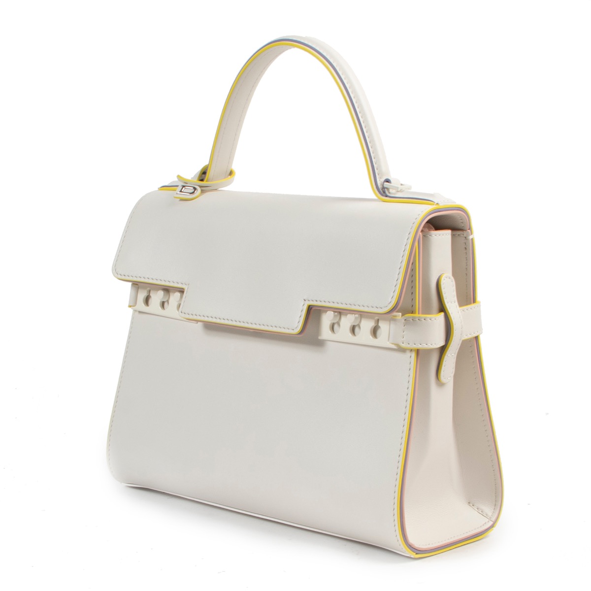 Delvaux White Tempete Top handle ○ Labellov ○ Buy and Sell Authentic Luxury