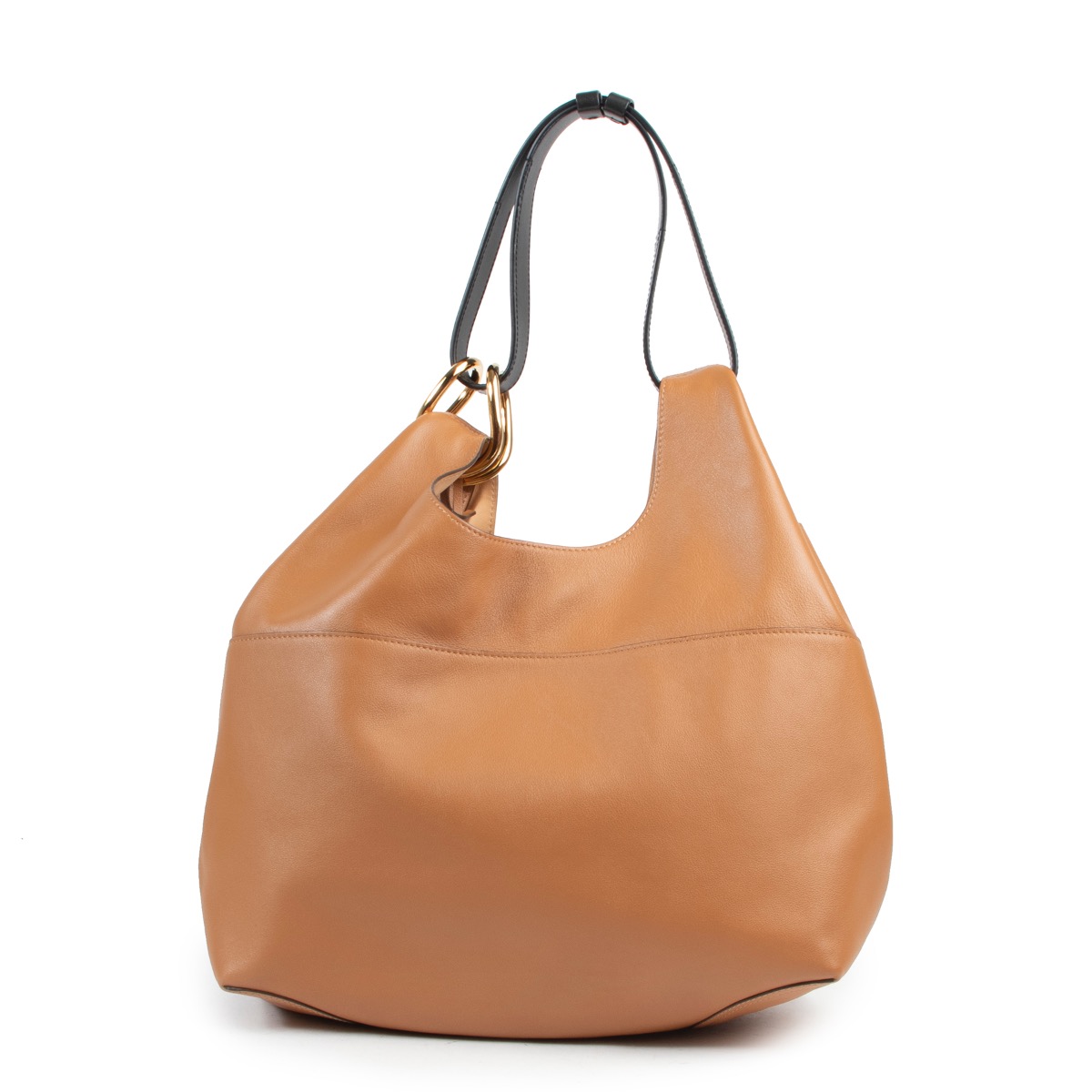 sac a main delvaux givry en cuir camel brown leather