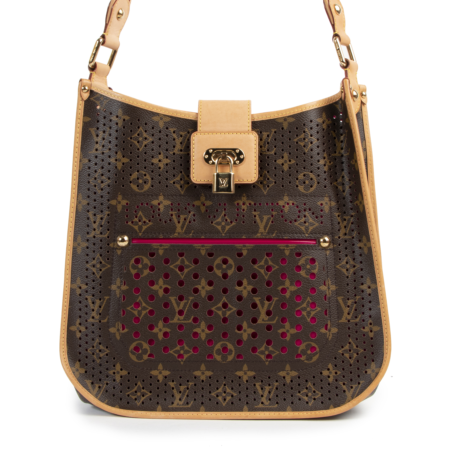 Louis Vuitton Limited Edition Pink Perforated Musette Shoulder Bag! One Of  Our Favorite Bags!