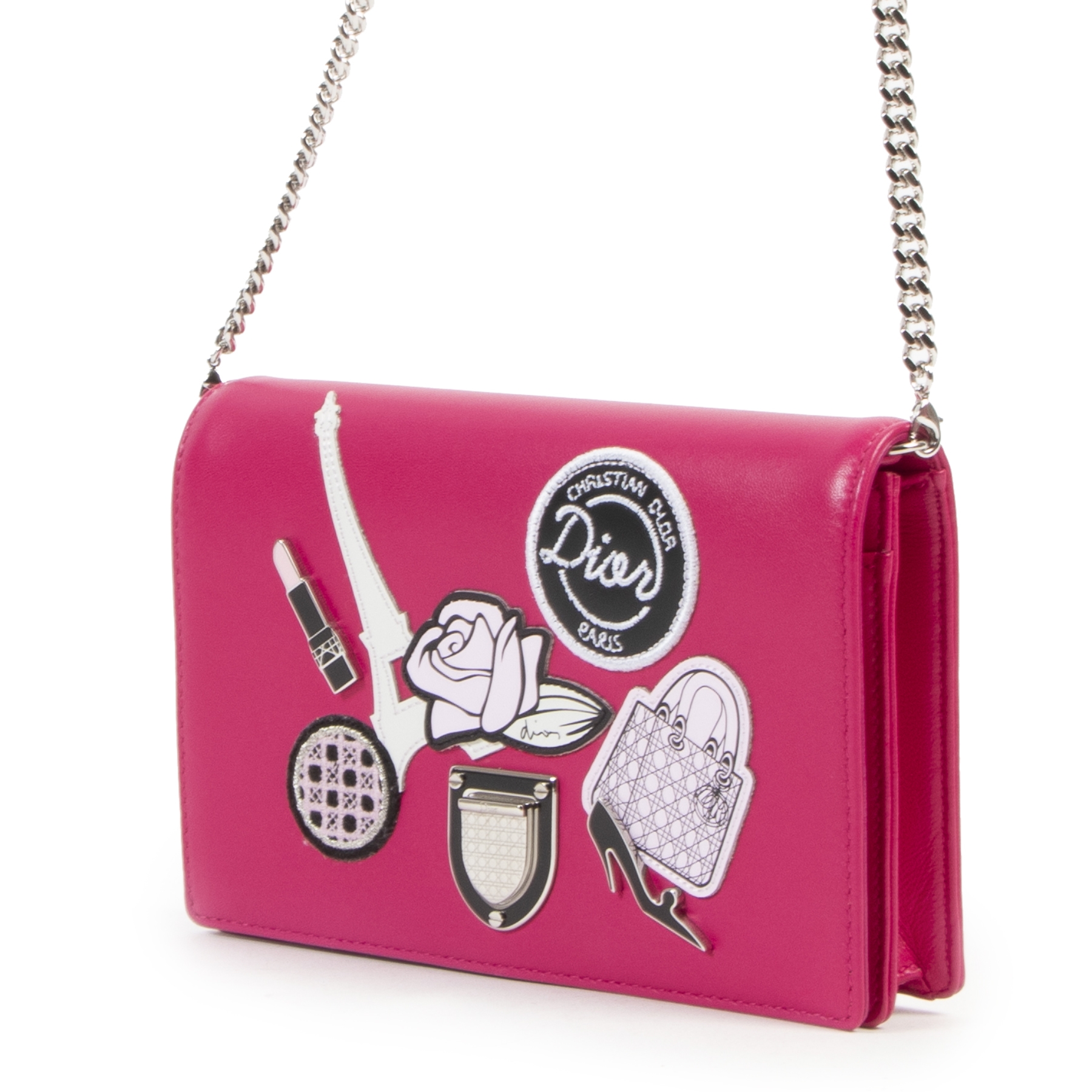 Diorama Pink Baby Pouch with Chain