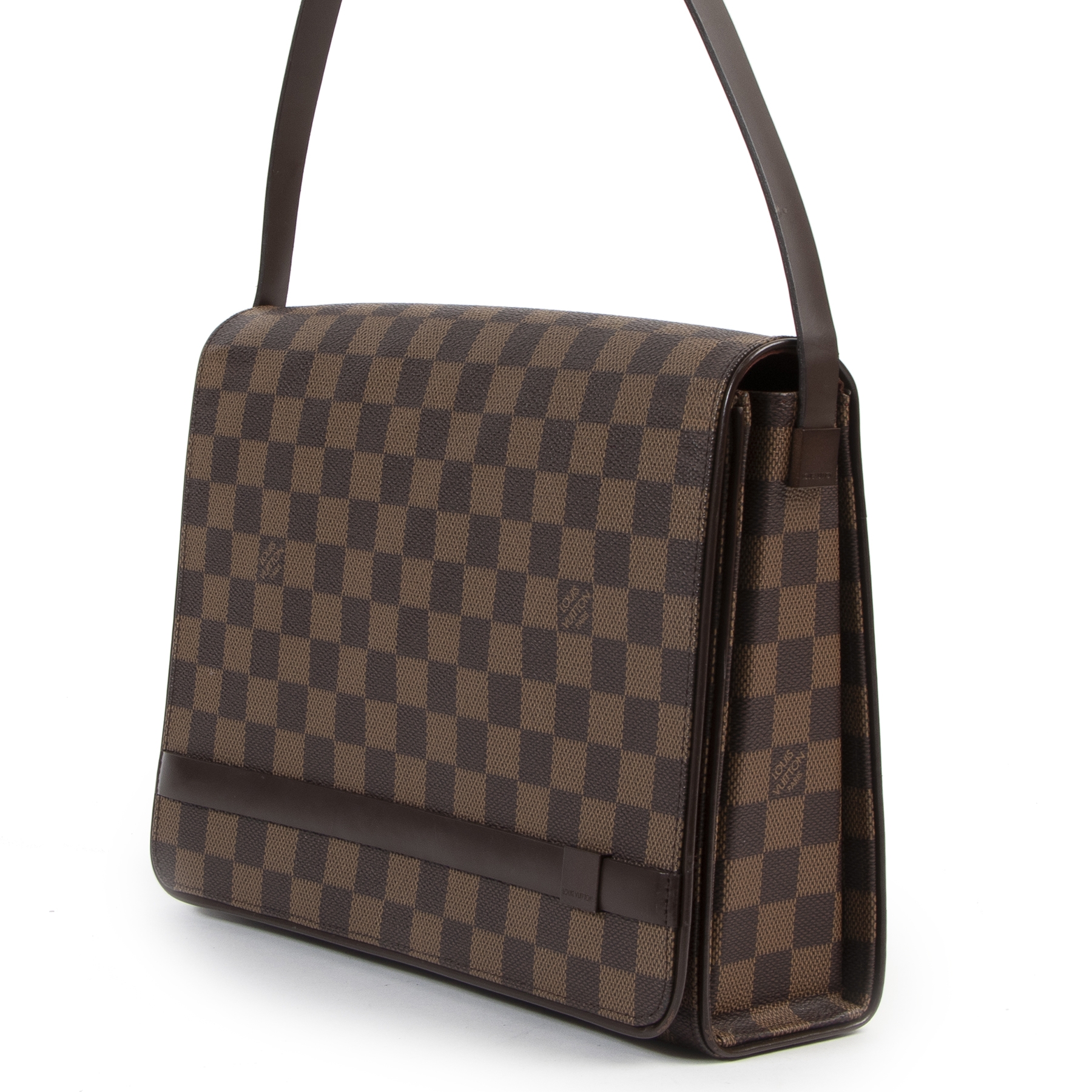 Shop for Louis Vuitton Damier Ebene Canvas Leather Tribeca Long Shoulder Bag  - Shipped from USA