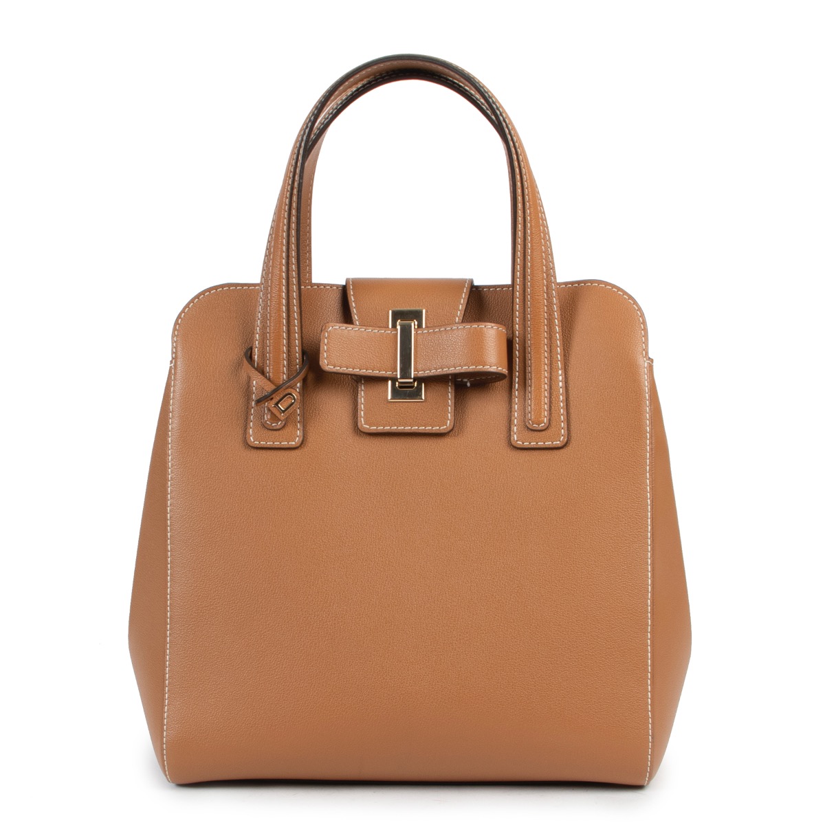 Delvaux Cognac Simplissime PM Top Handle Labellov Buy and Sell 