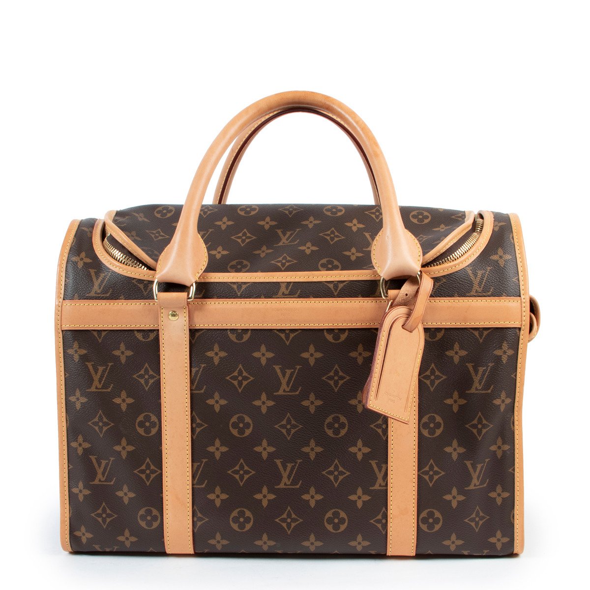 Louis Vuitton Sac Shan 40 Pet Carrier Bag Monogram Brown Storage Bag  Authentic