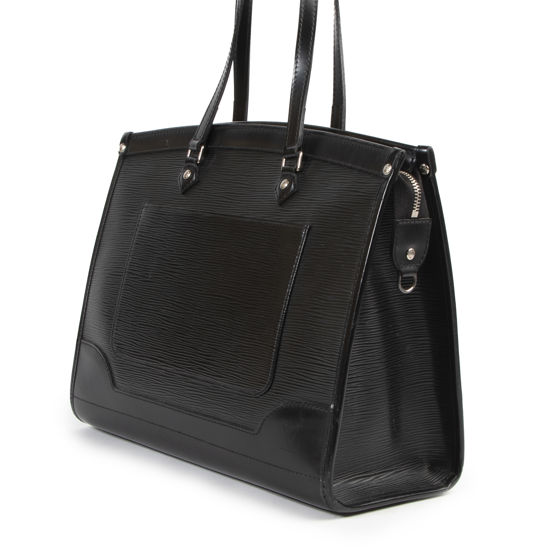 Genuine Louis Vuitton Epi Leather Madeleine GM Large Shoulder Bag Black