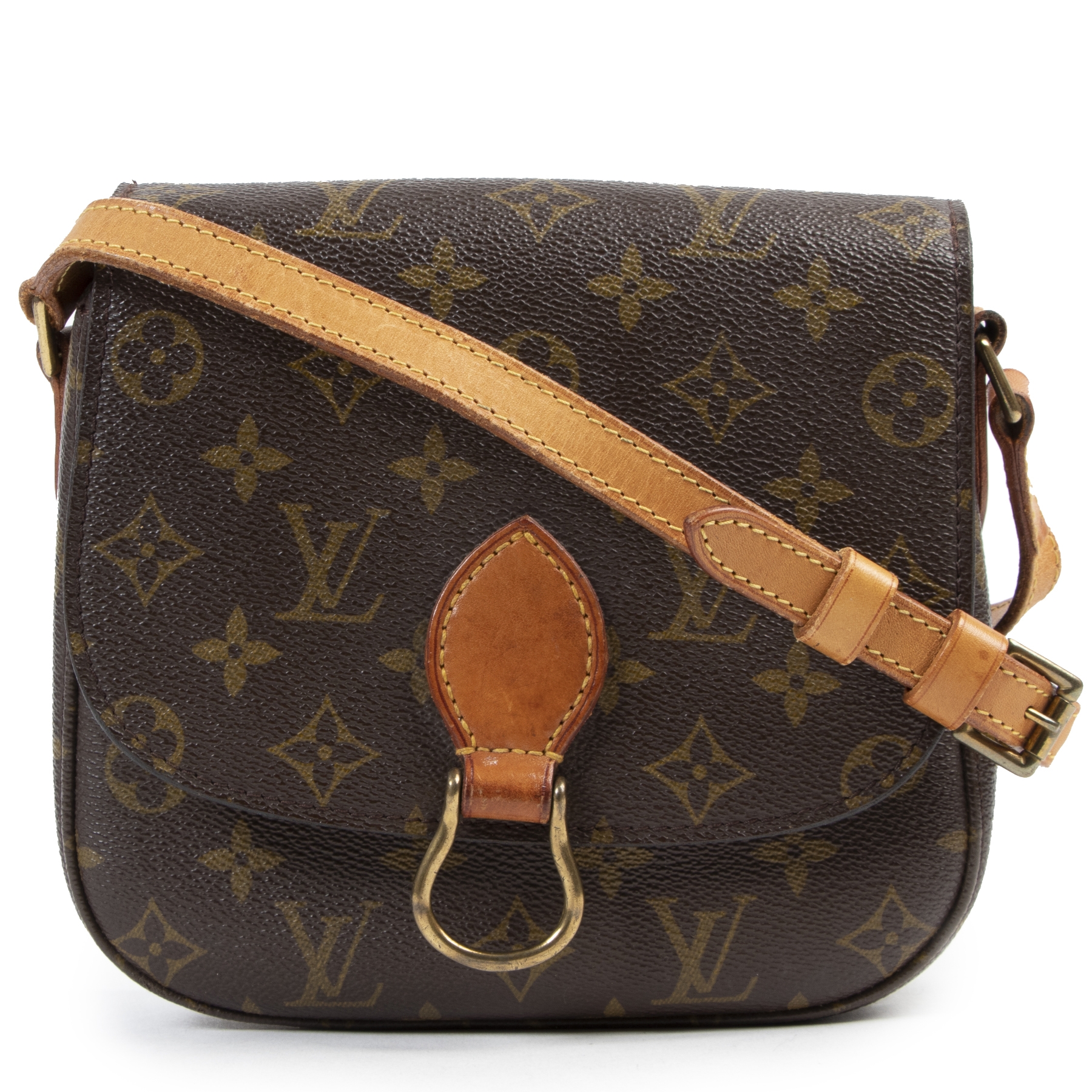 Authentic Louis Vuitton Monogram Saint Cloud MM M51243 Shoulder Cross Bag  1600F