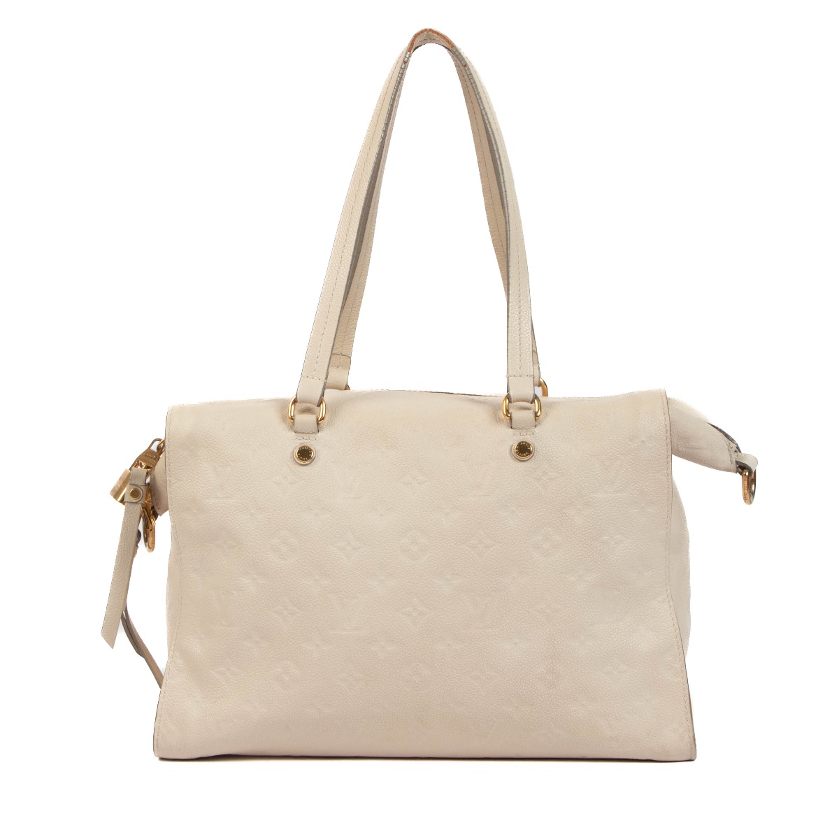 Louis Vuitton Cream Monogram Empreinte Lumineuse PM Tote Bag ○ Labellov ○  Buy and Sell Authentic Luxury