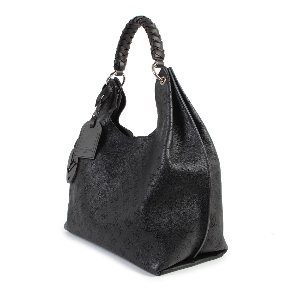 Louis Vuitton Carmel Mahina Leather Black Bag –