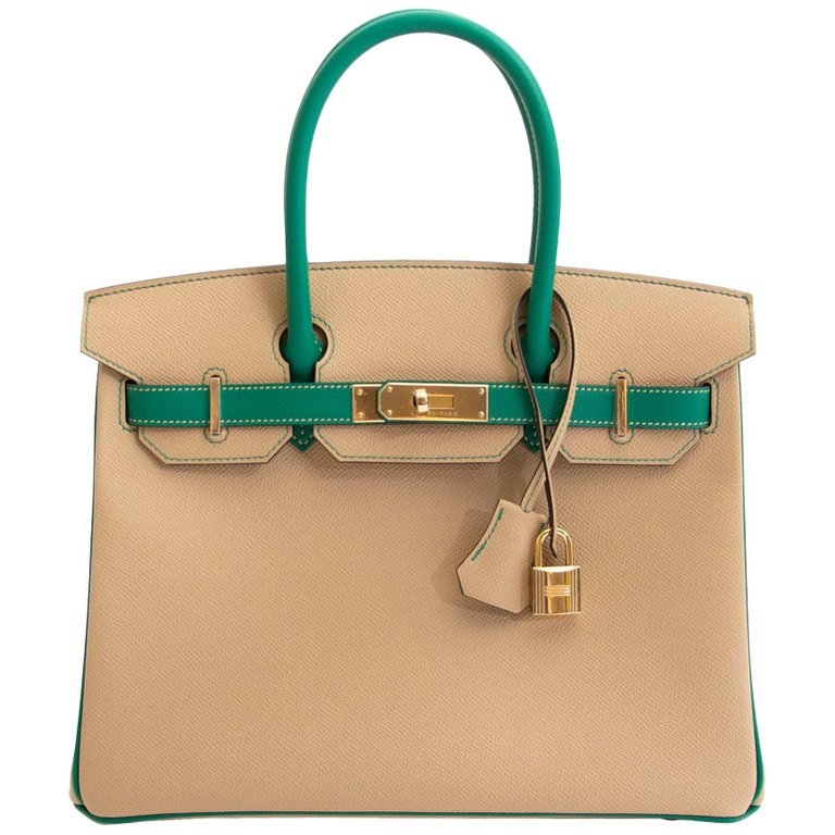 Hermes Birkin 30 Bag 2q Vert Anglais Epsom Calfskin GHW