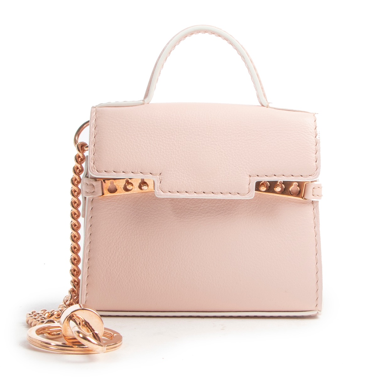 Leather bag charm Delvaux Pink in Leather - 25123573
