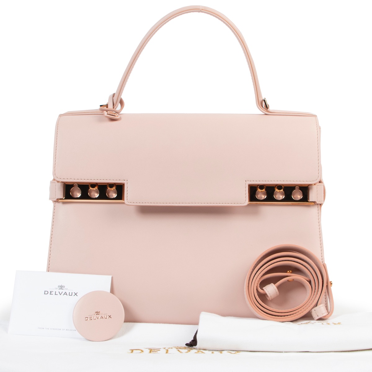 Delvaux Tempete Micro Patent Nude For Sale at 1stDibs