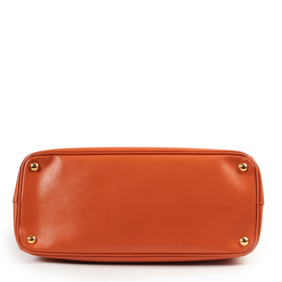 Prada Galleria Large Bag in Orange Patent Leather ref.527574