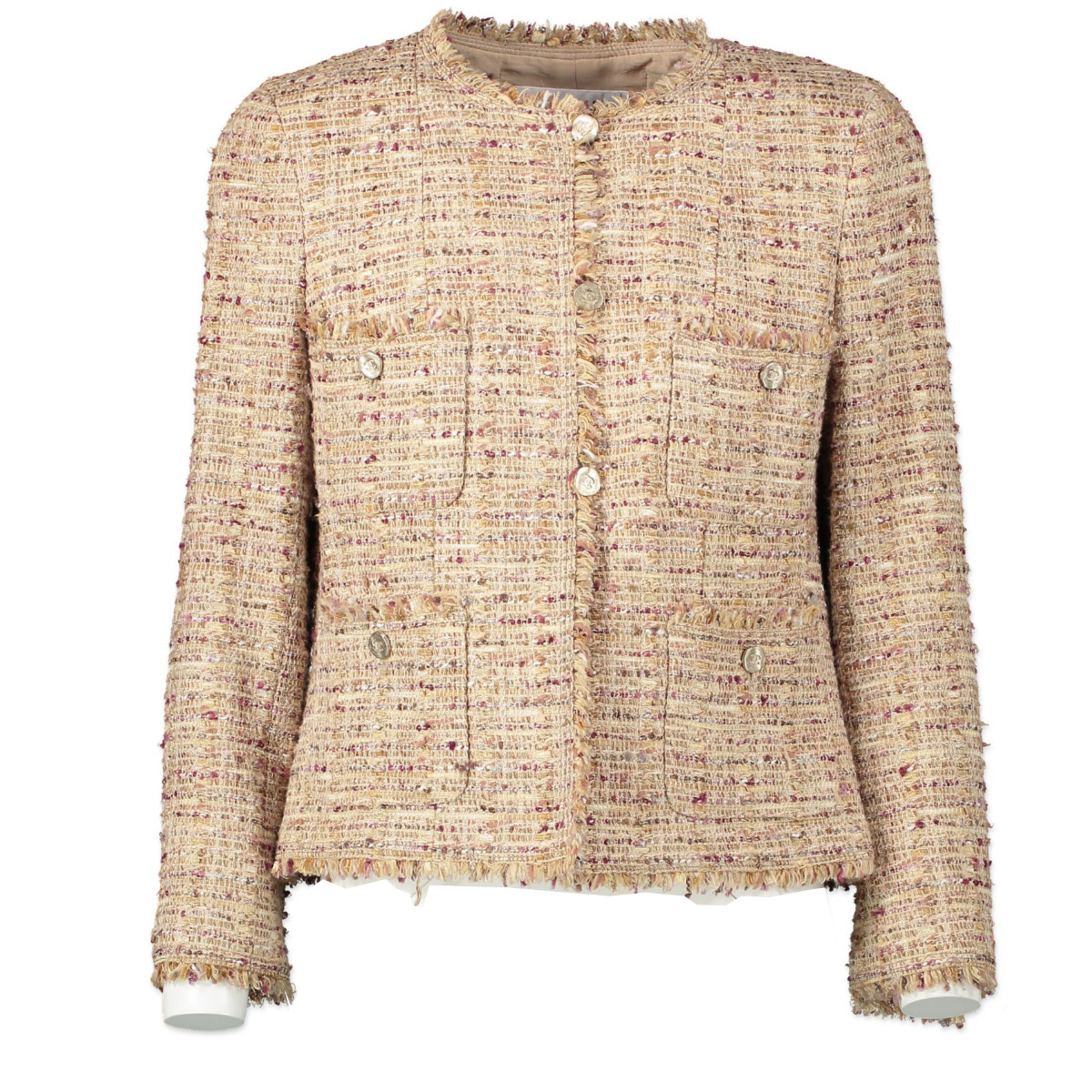 Tweed jacket Chanel Ecru size 36 FR in Tweed  19516030