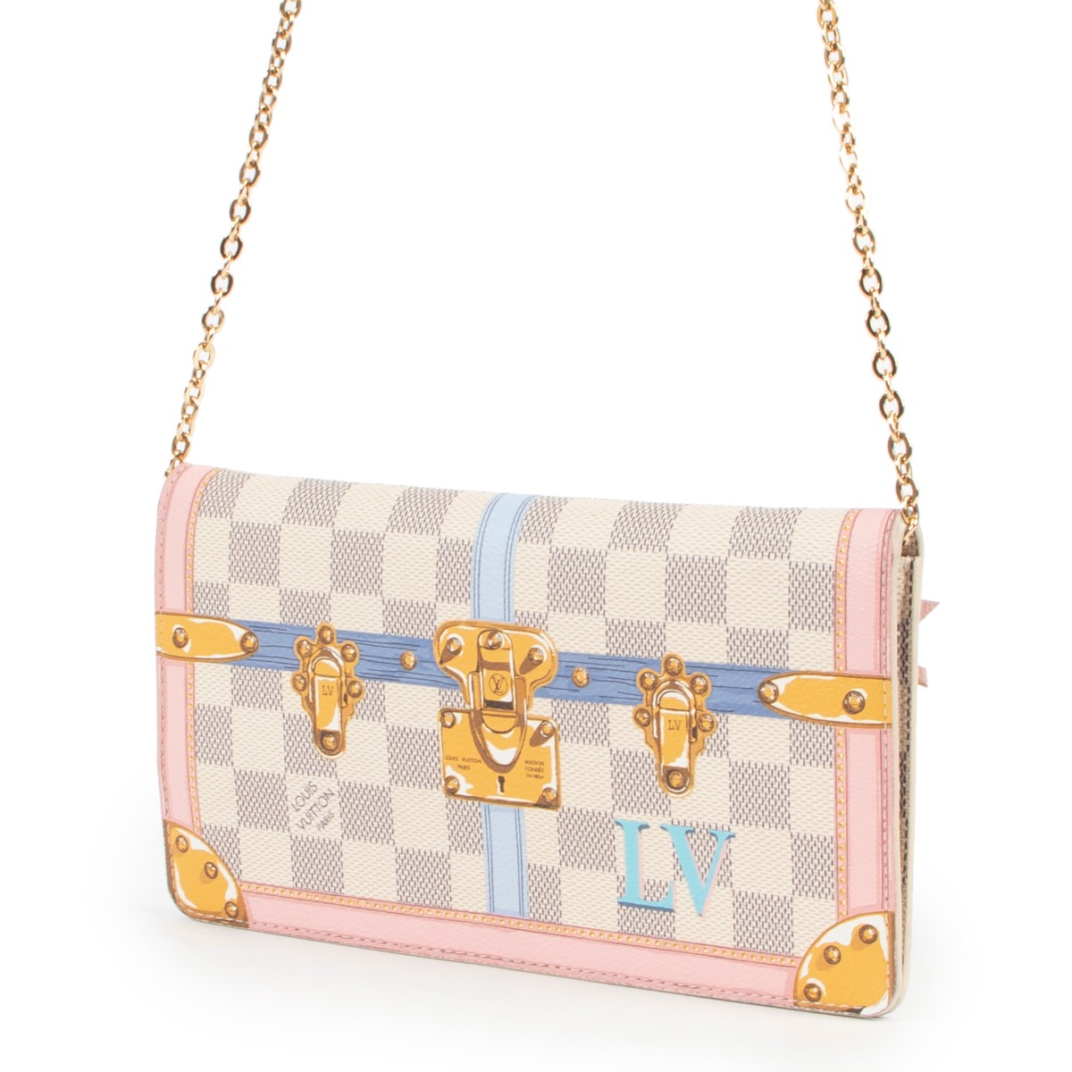 Louis Vuitton Damier Azur Illustre Trunk Bag Charm - Neutrals Keychains,  Accessories - LOU360757