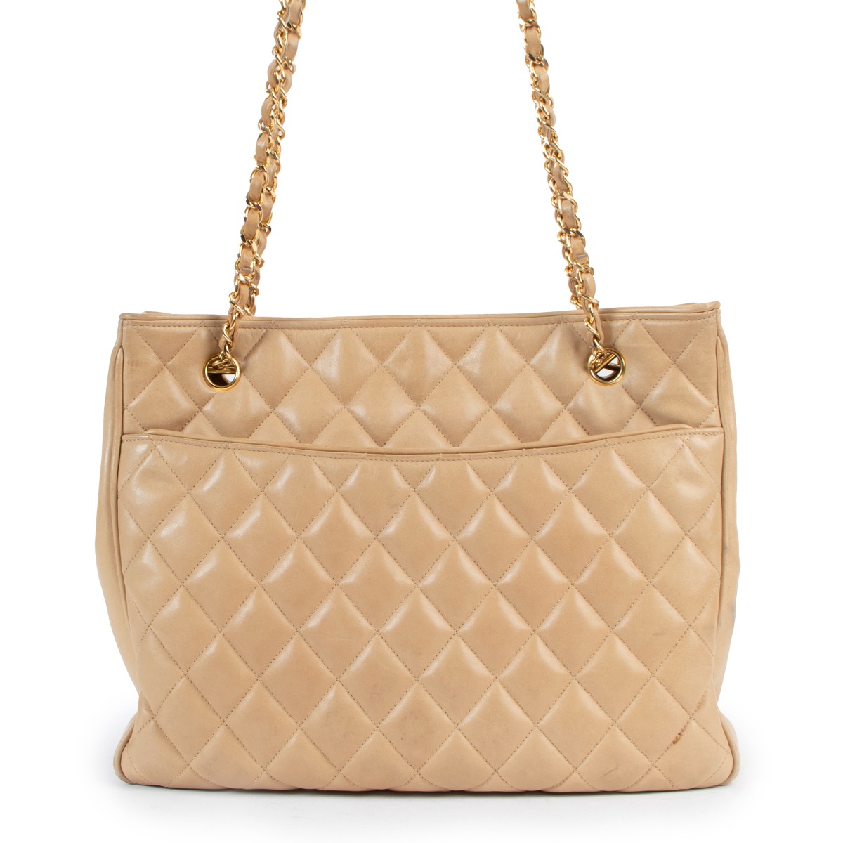 Chanel Beige Quilted Lambskin Coco Top Handle ○ Labellov ○ Buy and Sell  Authentic Luxury