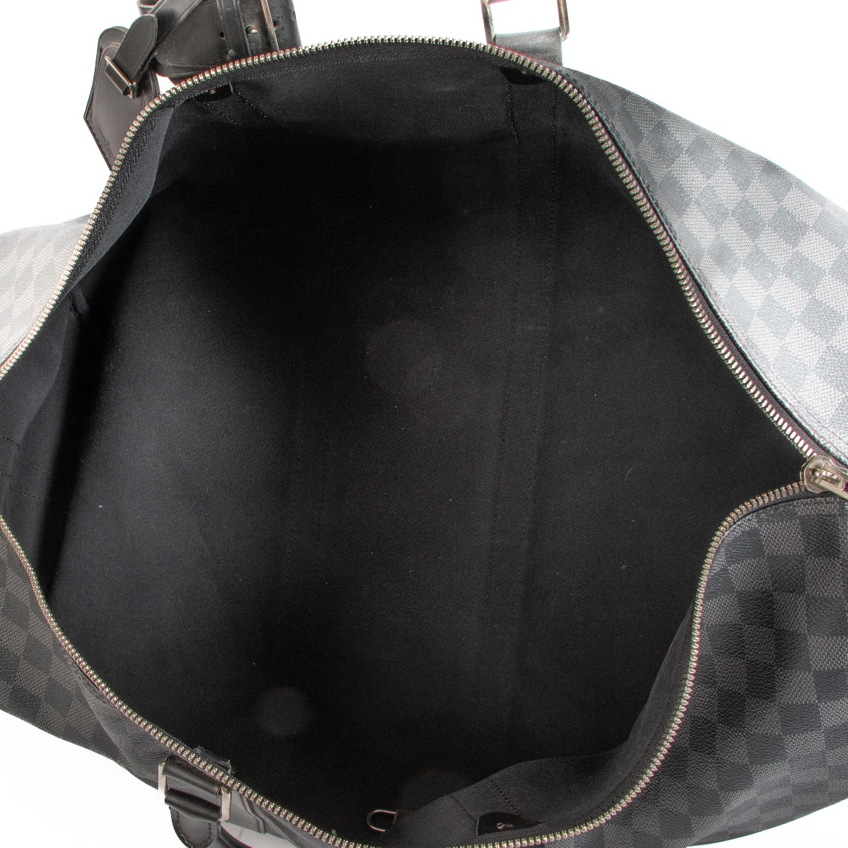 NEW Louis Vuitton Keepall 55 damier graphite strap customized BATBAG II!  For Sale at 1stDibs