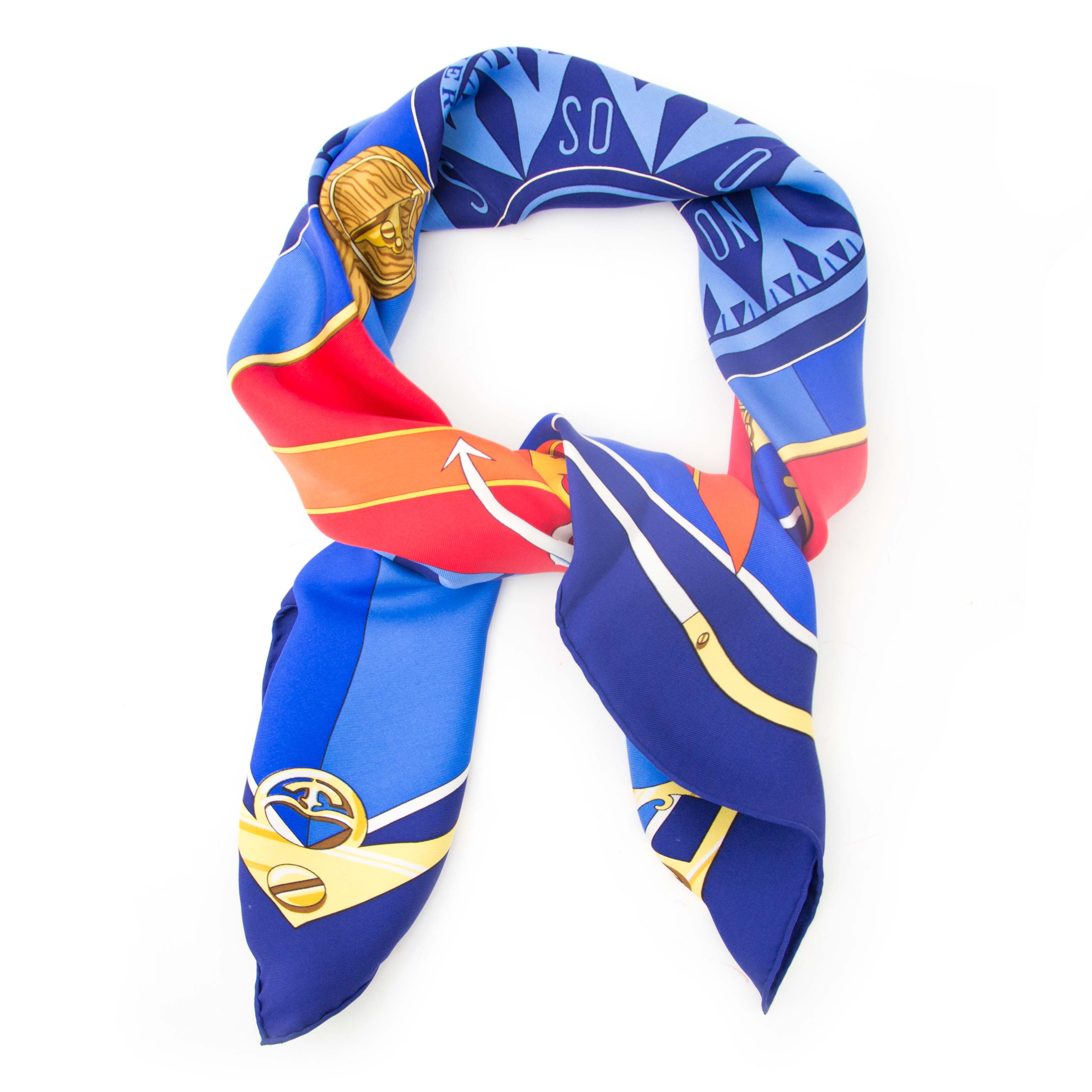 HERMÈS scarf “Charmes des Plages Normandes” by Loic Dubigeon – Vintage  Carwen