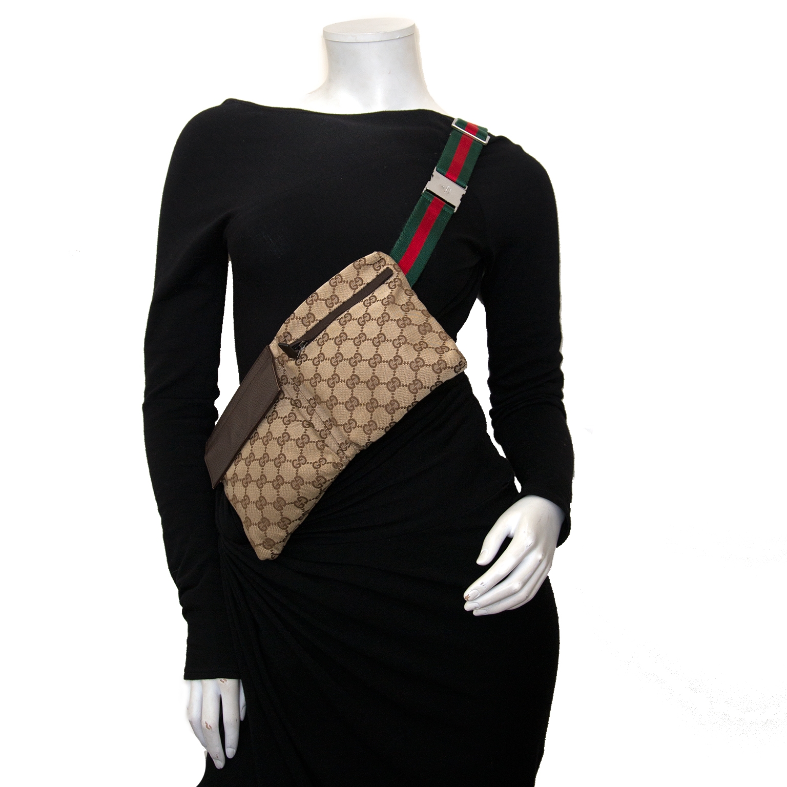 Gucci Monogram Canvas Belt Bag ○ Labellov ○ Buy and Sell