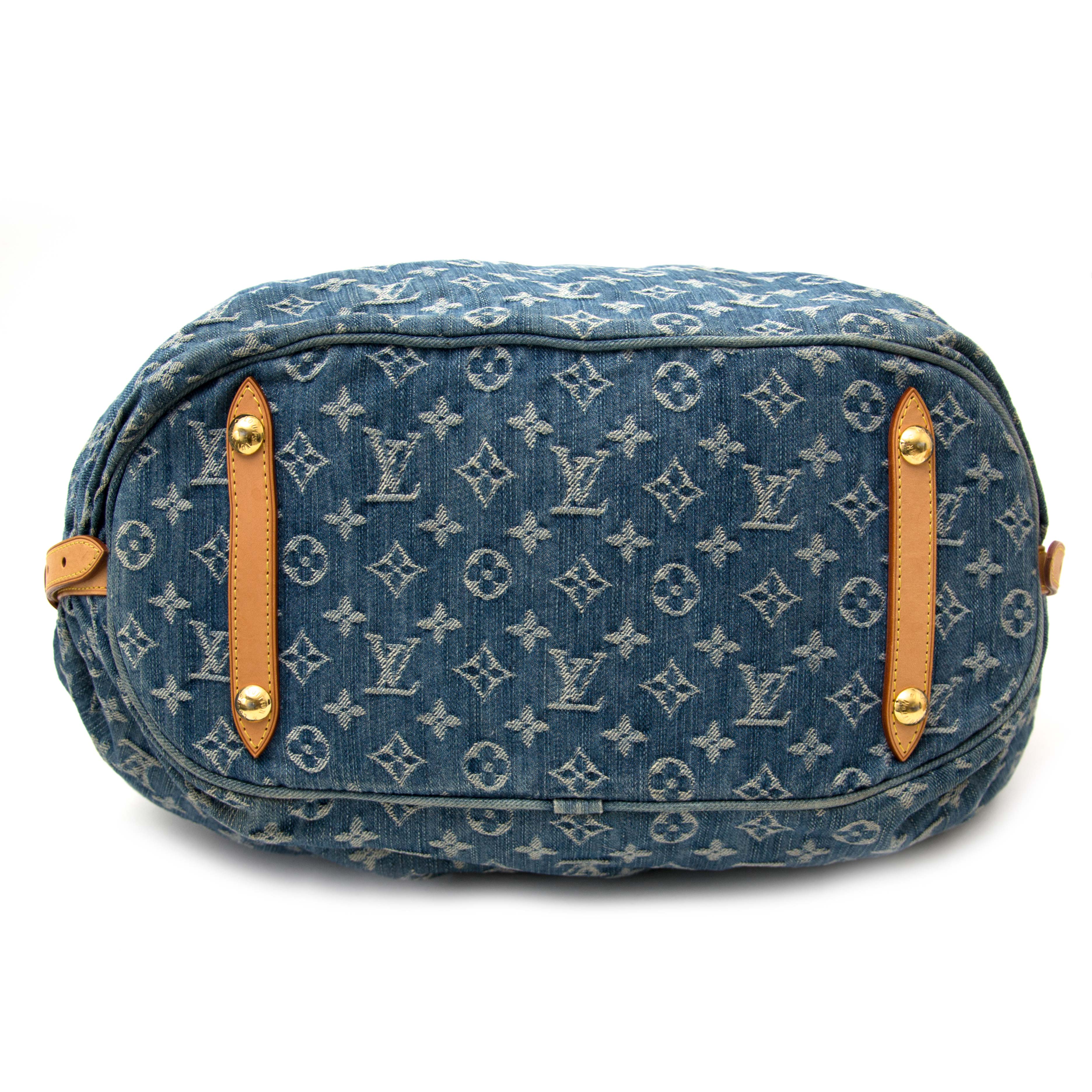 Mahina handbag Louis Vuitton Blue in Denim - Jeans - 29978681