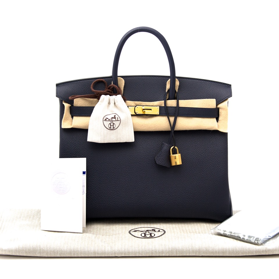 Hermès Birkin 35 Togo Bleu Nuit GHW ○ Labellov ○ Buy and Sell