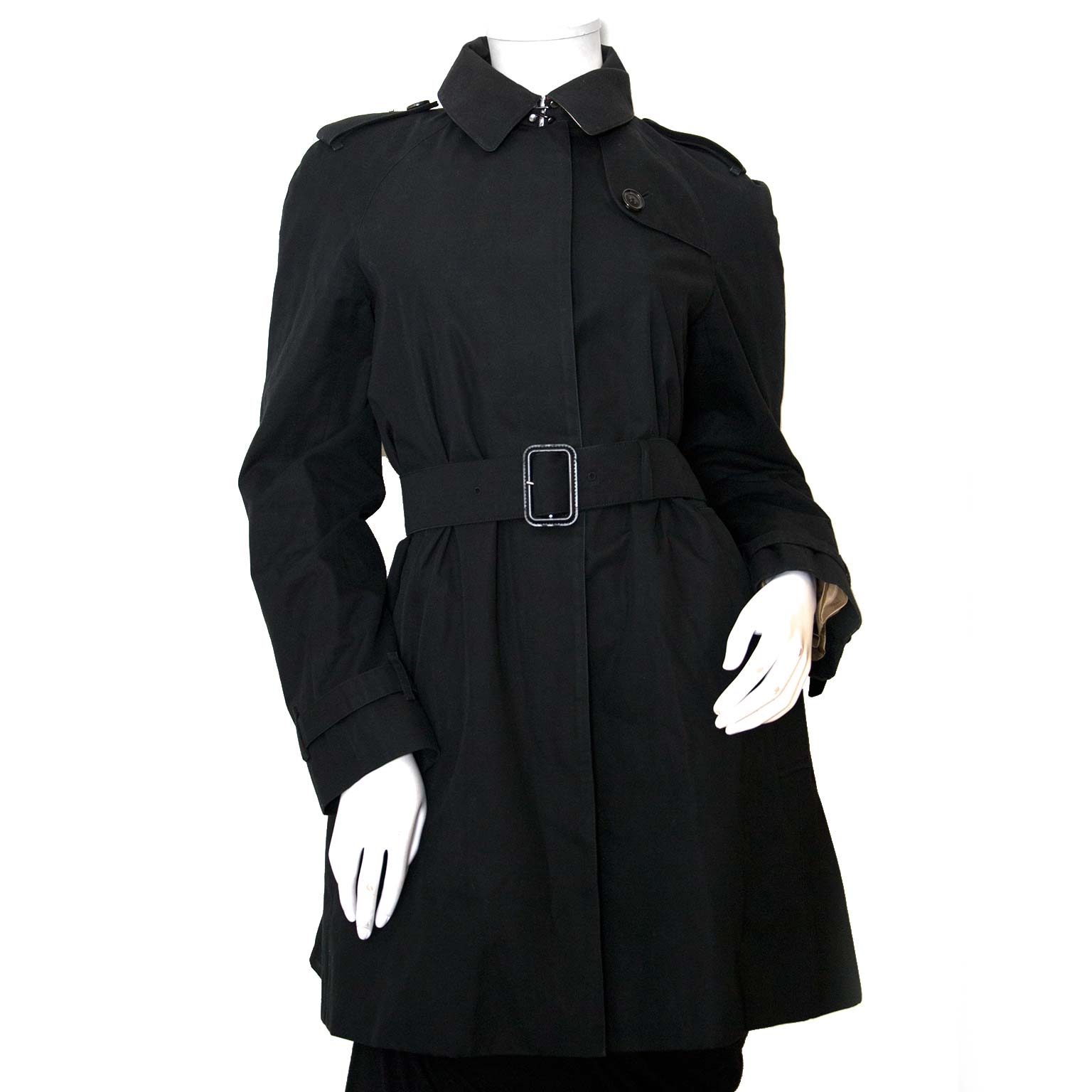 Burberry Black Trench Coat - Size 36 ○ Labellov ○ Buy and Sell Authentic  Luxury