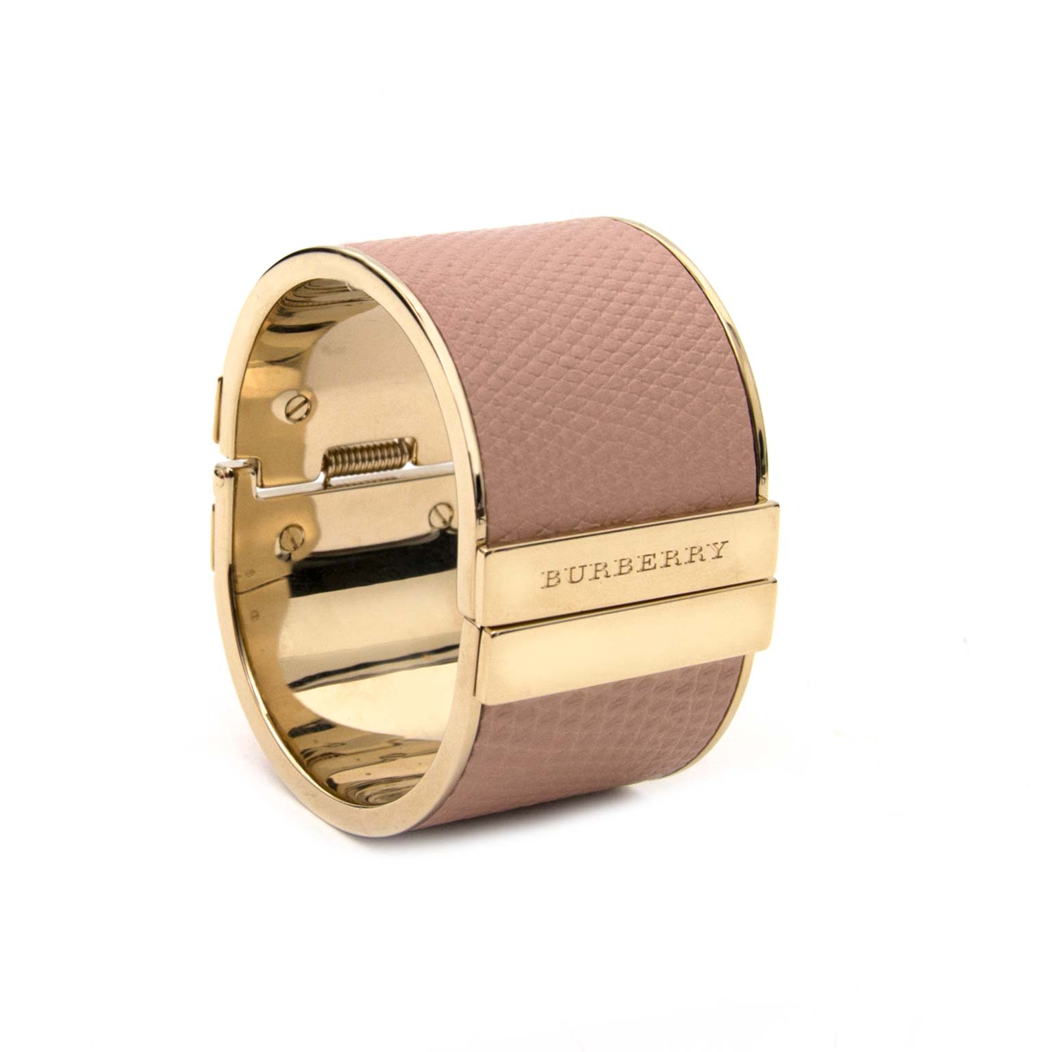Burberry Pink Leather Cuff Bracelet ○ Labellov ○ Buy and Sell Authentic  Luxury