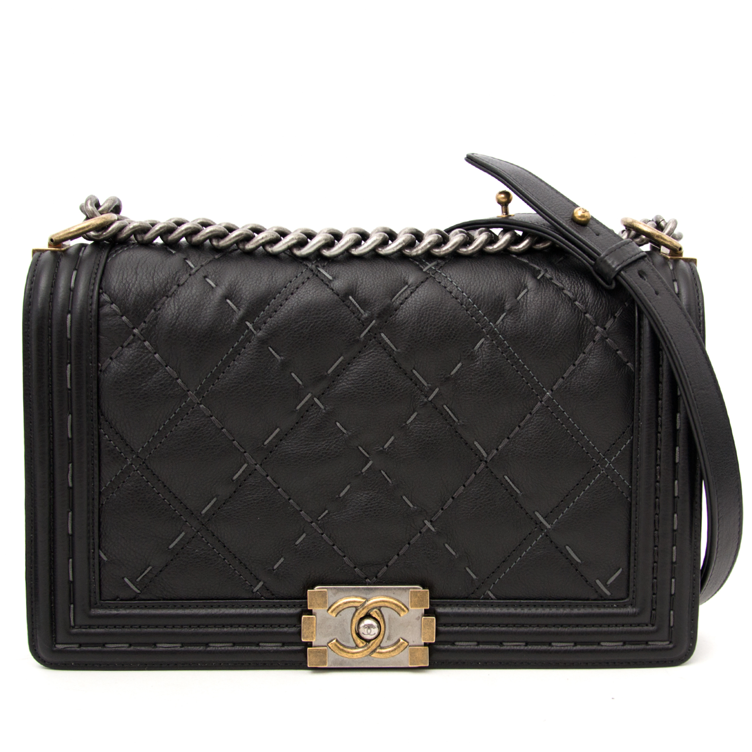 Chanel boy best sale bag zwart