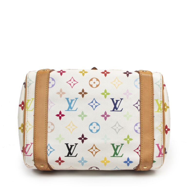 Auth. Louis Vuitton Priscilla white monogram multicolore bag