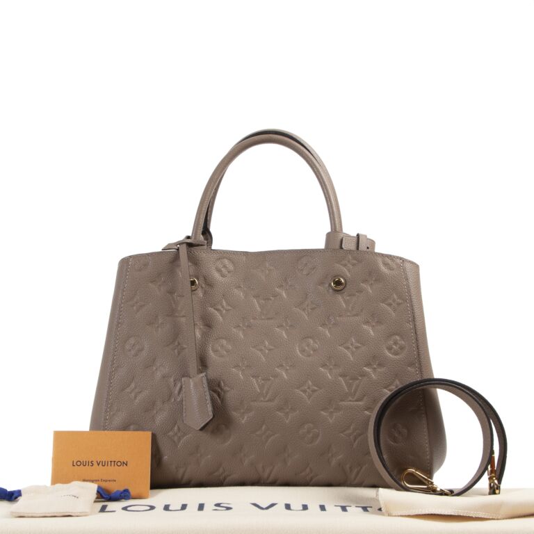Louis Vuitton Montaigne MM Monogram Empreinte Leather Vison