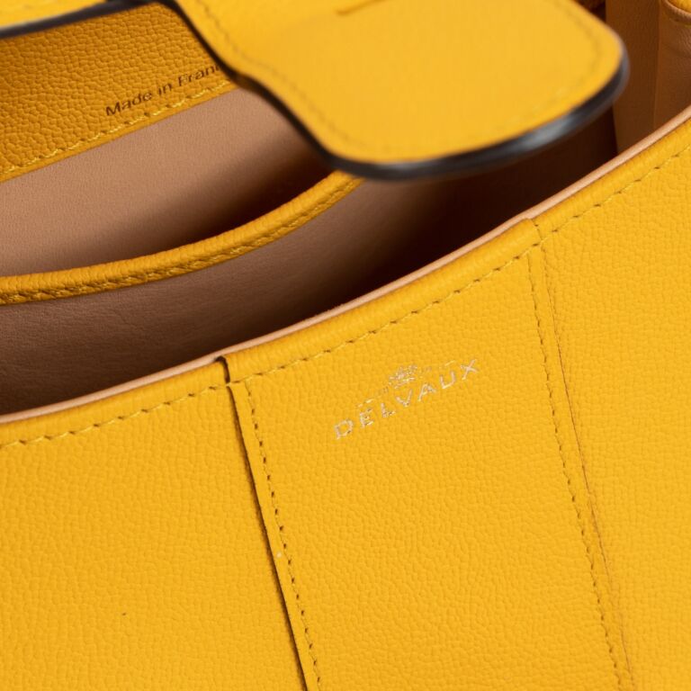 DELVAUX, 'Brillant Mini Rodéo' leather satchel, SAFRAN