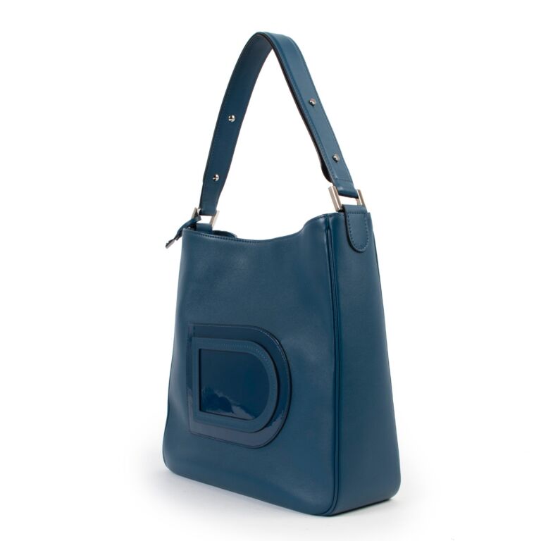 Delvaux - Authenticated Tempête Handbag - Leather Blue Plain for Women, Good Condition