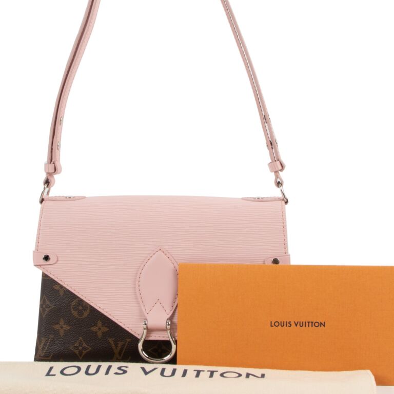 Louis Vuitton Handbag Saint Michel Pink Brown Rose Ballerina Monogram Epi  M44033 Leather CA3197 LOUIS VUITTON LV Bag Flap 2way