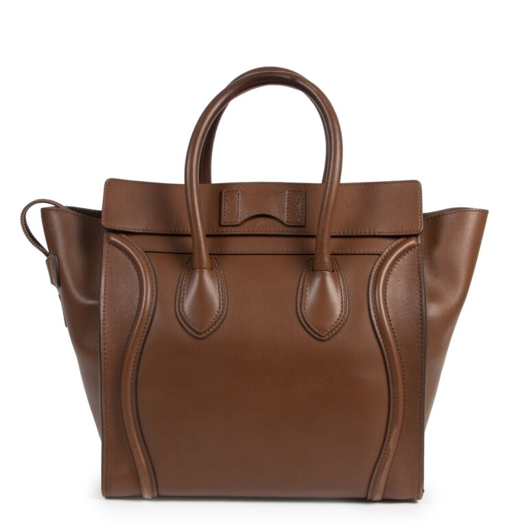 Italian middle-aged CELINE brown Monogram tote bag travel bag 50cm