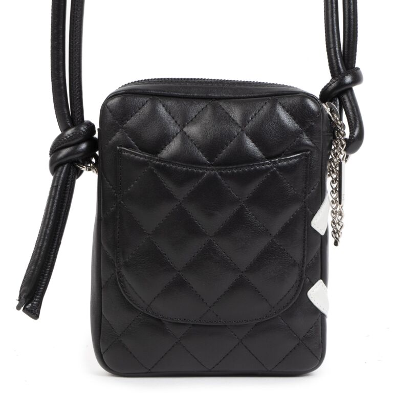 Cambon Ligne Shoulder Bag, Used & Preloved Chanel Crossbody Bag, LXR USA, Black