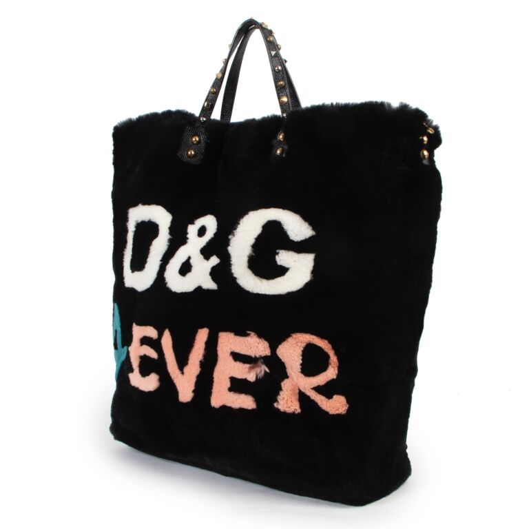 Dolce & Gabbana Black Beatrice Rabbit Fur Tote Bag ○ Labellov ○ Buy and  Sell Authentic Luxury