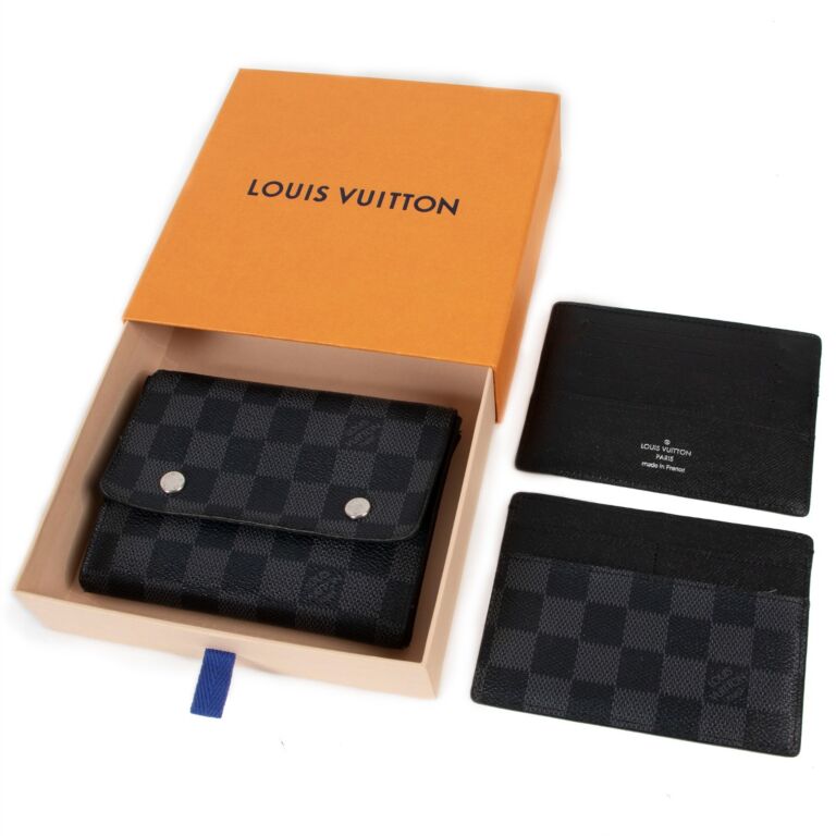 Louis Vuitton Black Damier Graphite Modulable Long Flap Wallet 14lvs421