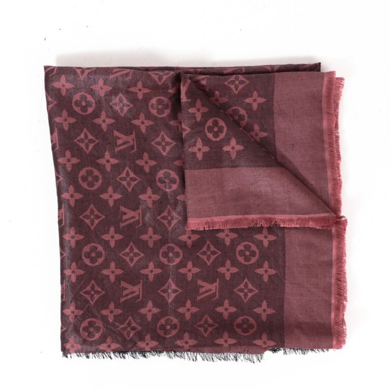 Louis Vuitton Red Monogram Silk & Wool Scarf ○ Labellov ○ Buy and Sell  Authentic Luxury