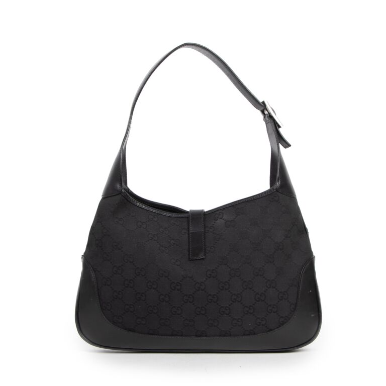 Black Gucci GG Canvas Jackie Crossbody Bag – Designer Revival