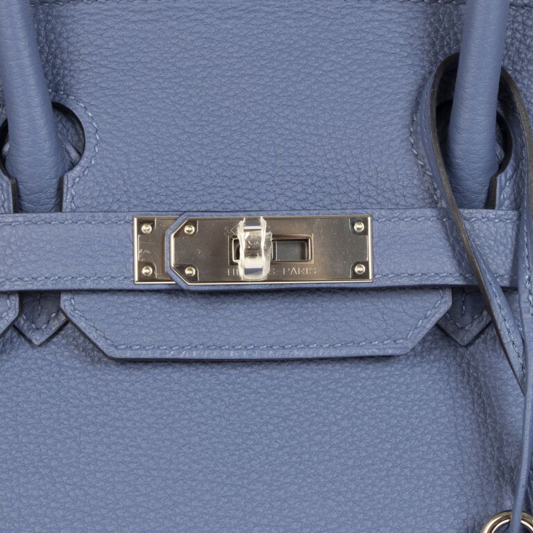 Hermes Birkin 30cm Togo CK75 牛仔蓝 Blue Jean 银扣 全手工蜜蜡线缝制