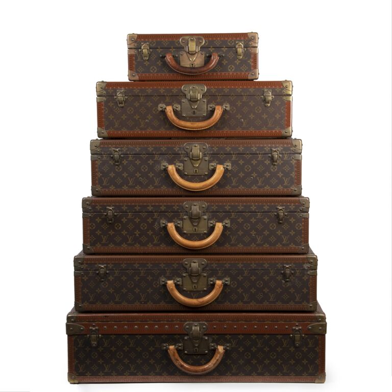 Louis Vuitton Alzer 80 Monogram Travel Trunk Suitcase ○ Labellov