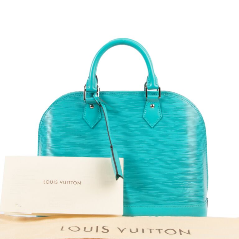 Louis Vuitton Epi Alma BB Turquoise