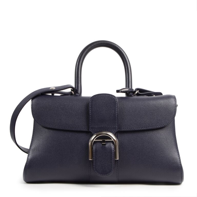 Delvaux Blue Leather East West Brillant Bag Labellov Buy and Sell ...