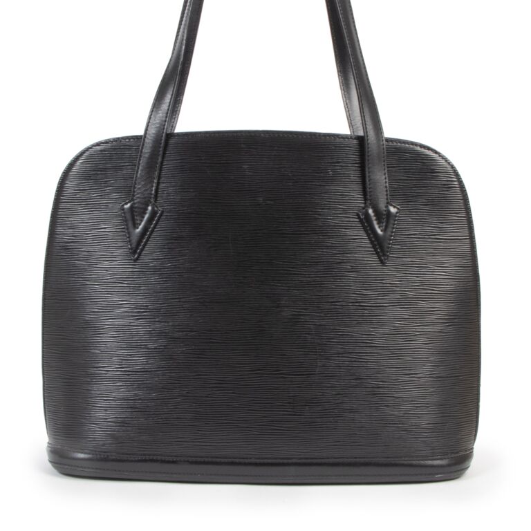 Louis Vuitton Black Epi Leather Lussac Tote Labellov Buy and Sell ...