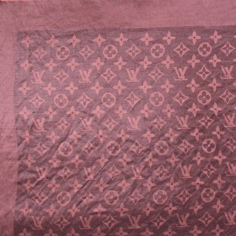 Louis Vuitton Silk LV Monogram Scarf - Neutrals Scarves and Shawls