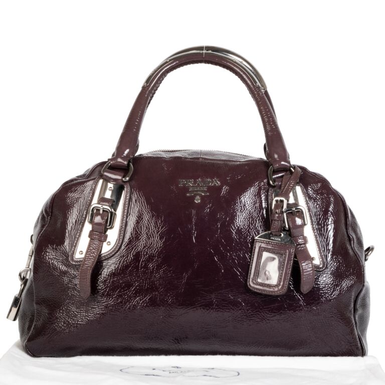 Prada Patent Leather Bowler Bag ○ Labellov ○ Buy and Sell Authentic Luxury