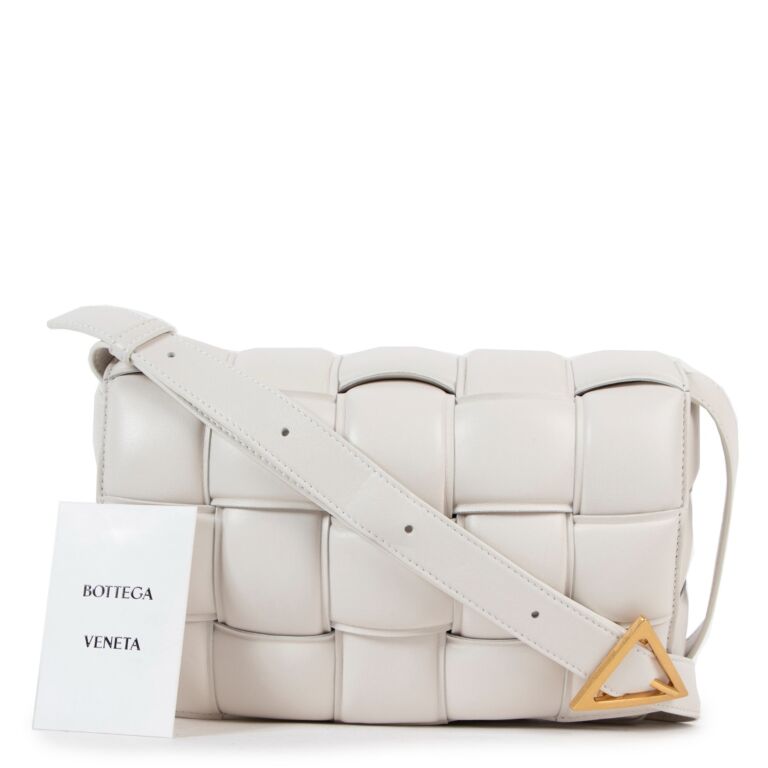 Bottega Veneta Crossbody Bag Leather Chalk in White