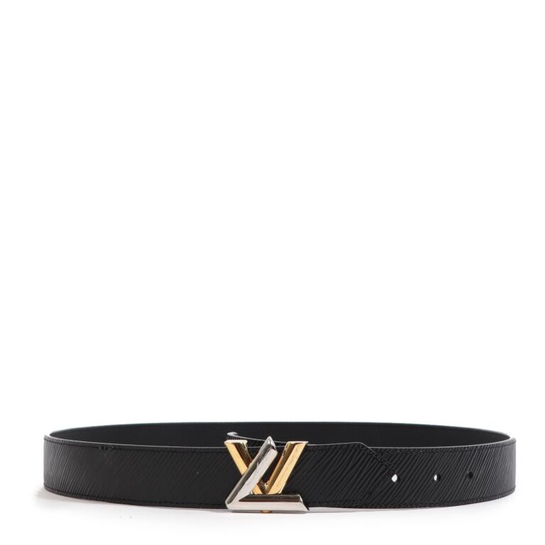 Louis Vuitton Twist Black Epi Leather Belt - size 90 ○ Labellov