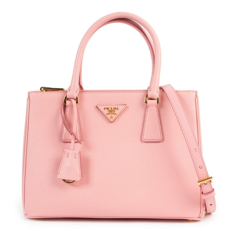 Prada Pink Petal Matinée Saffiano Leather Crossbody Top Handle Bag, 2020.  at 1stDibs