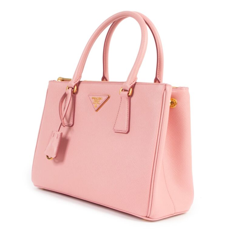 Petal Pink Saffiano Leather Shoulder Bag